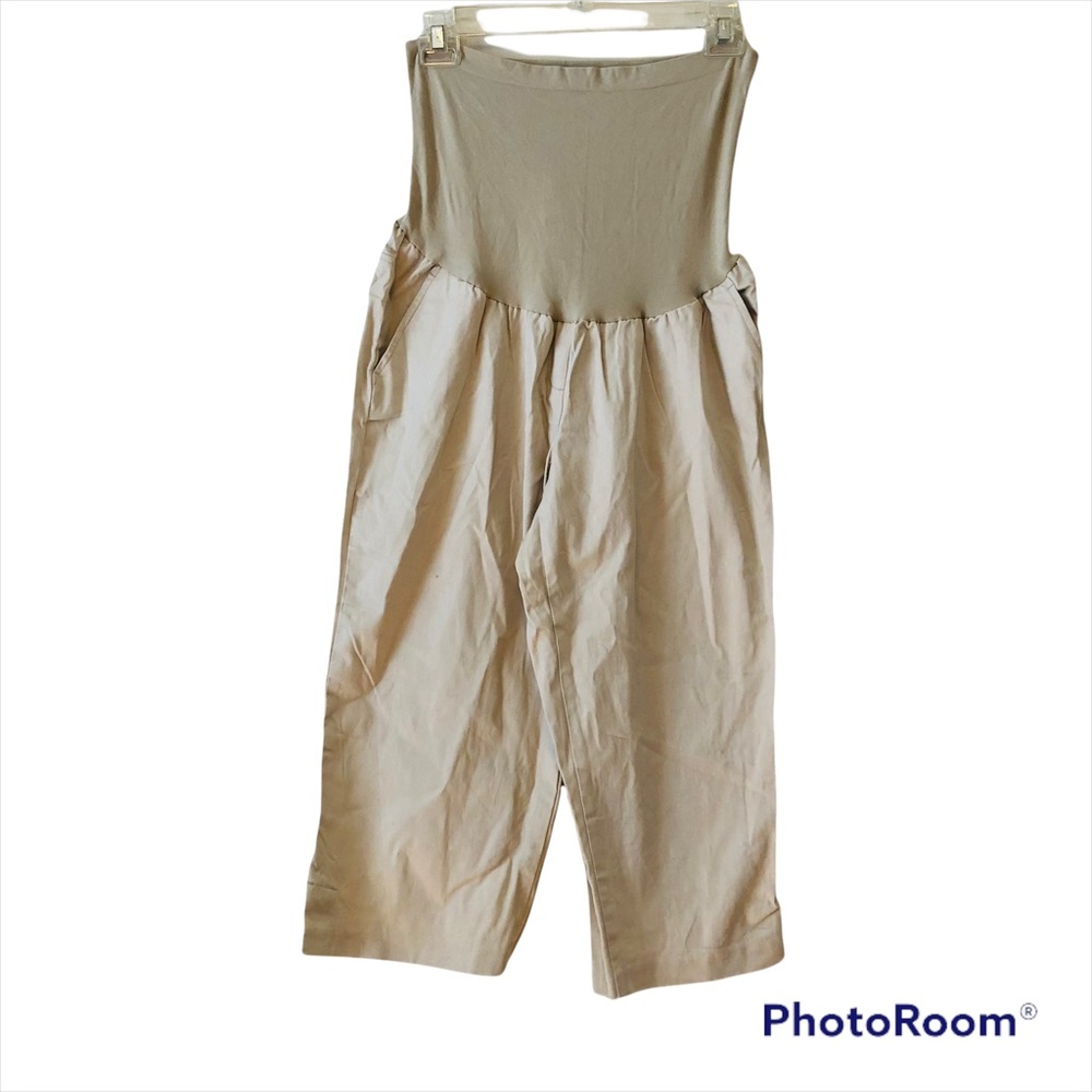 Motherhood maternity tan khaki capris Size XL